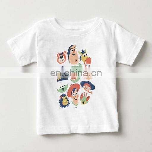 fancy cartoon digital printed high quality t-shirt baby