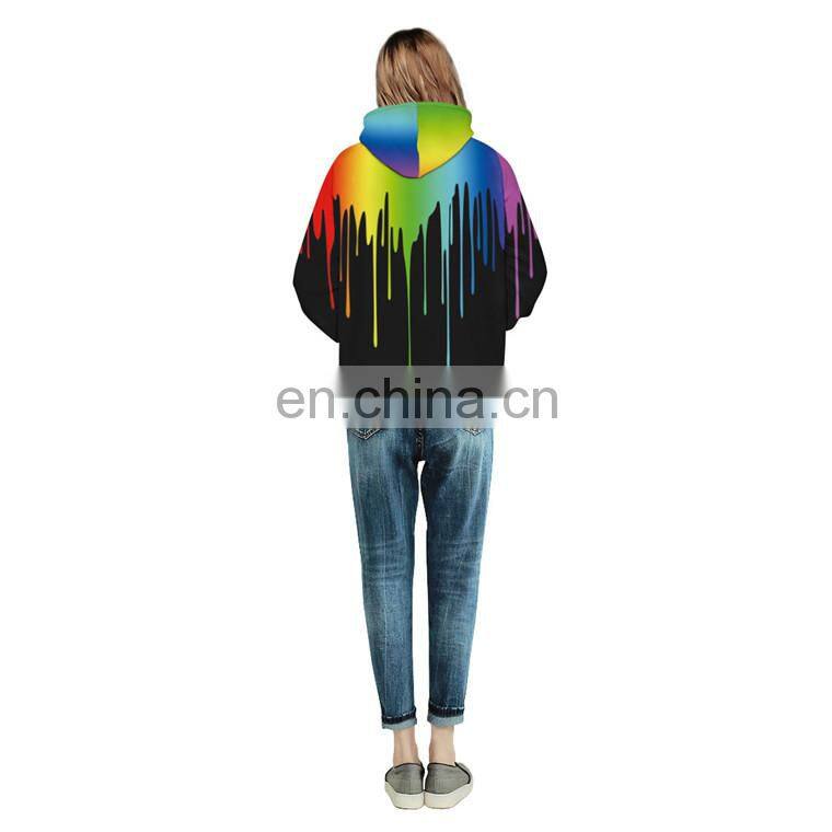 cheap long sleeves 3d lightning cat printed women hoodies