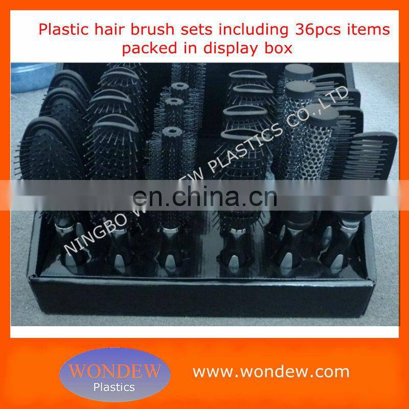 Plastic massage hairbrush