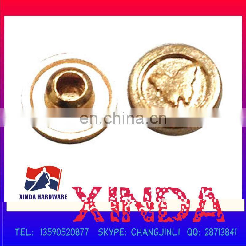 10mm fancy metal jeans studs at factory price, outstanding highlight for garment, bags and hats