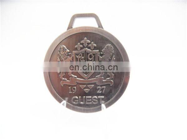 Antique bronze custom metal bag tag for golf