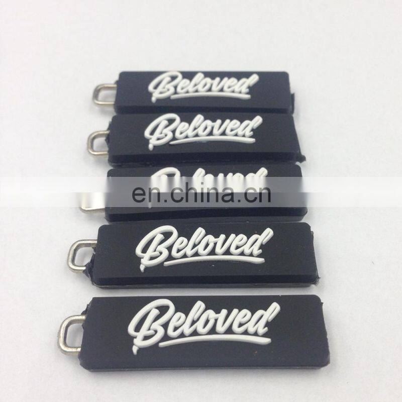custom rubber zipper tags decorative runner zipper pulls