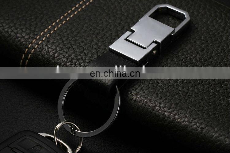 Chrome Plated Plus Leather Designer Keychain