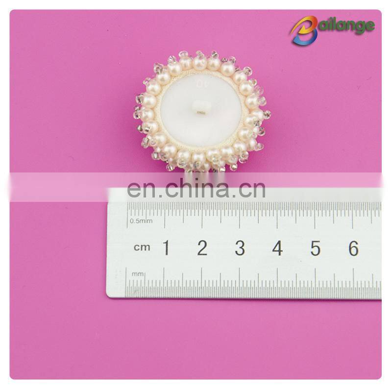 White bead color handmade accessories beaded decorative button down collar shirt