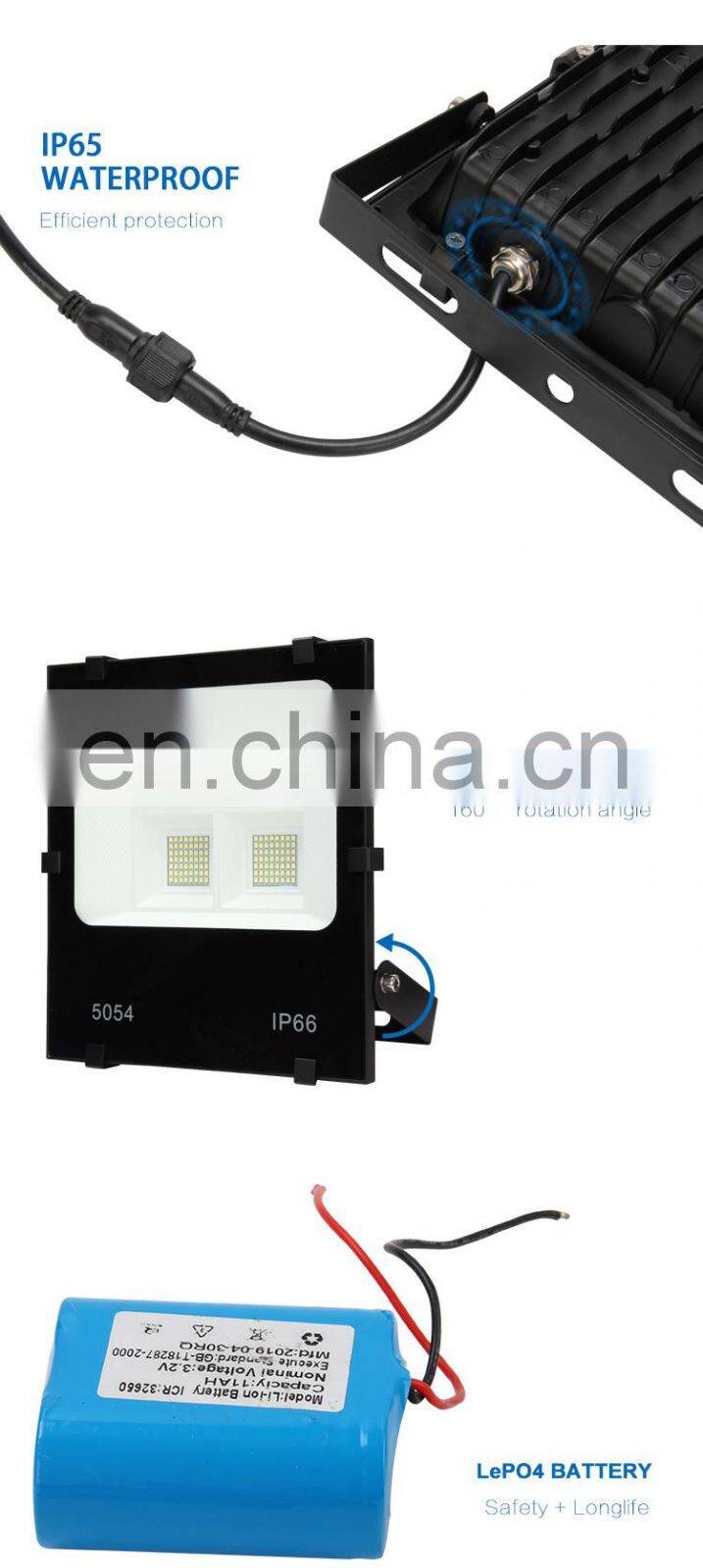 led floodlight housing ISO certification factory BIS CE 50cm arm for flood light stadium light led flood