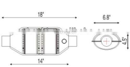 High quality Oval auto engine exhaust manifold metal catalytic converter