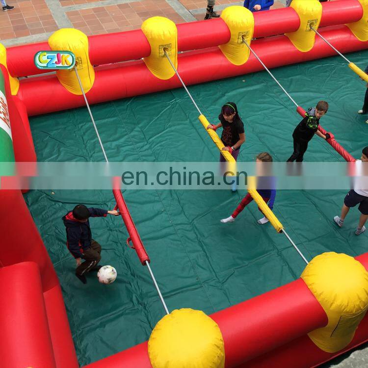 china commercial cheap price inflatable human foosball court game for sale