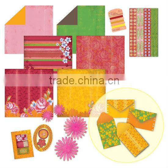 DIY Craft Set Pink & Red Gorgeous Fabulous Flowers Scrapbook Kit