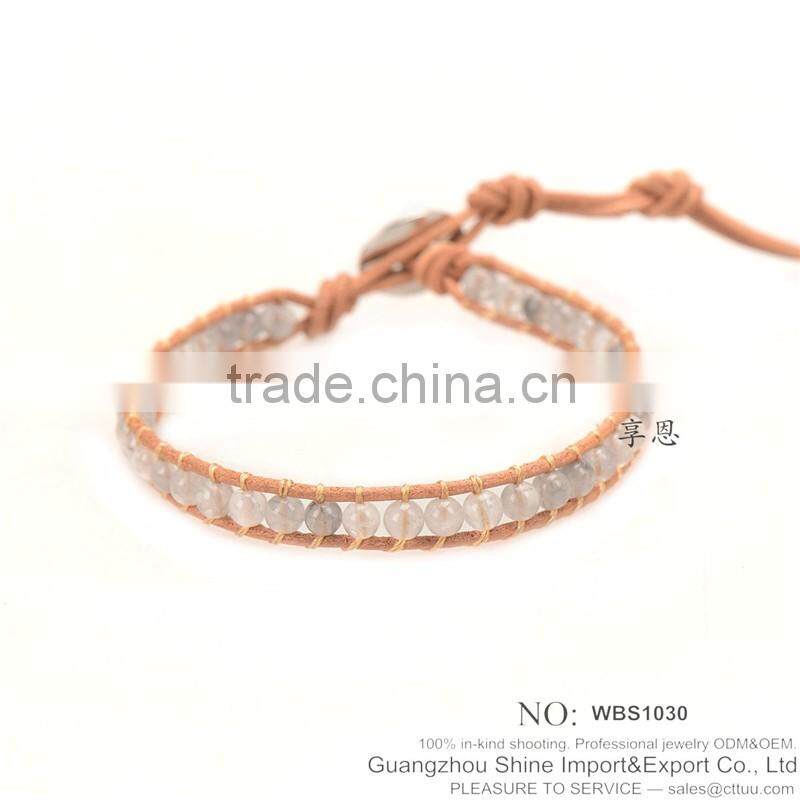 High qulity leather copper bracelet copper bracelet XE09-0067