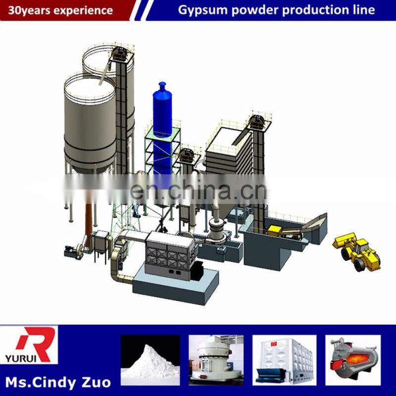 sell gypsum powder production line/small gypsum powder plant