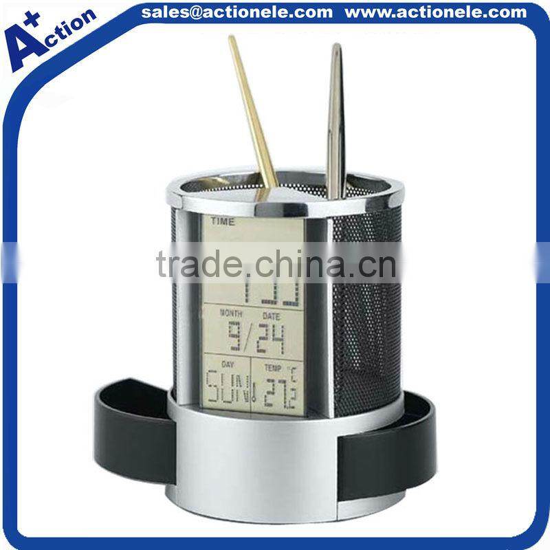 Penholder alarm digital clcok with LED backlight