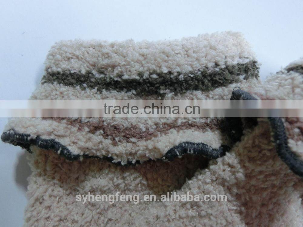 Winter long printed cotton velvet room socks