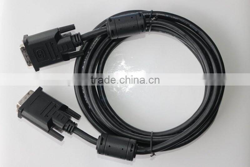 PCER 18+1 MALE TO MALE DVI CABLE FOR COMPUTER/TV with magnetic rings
