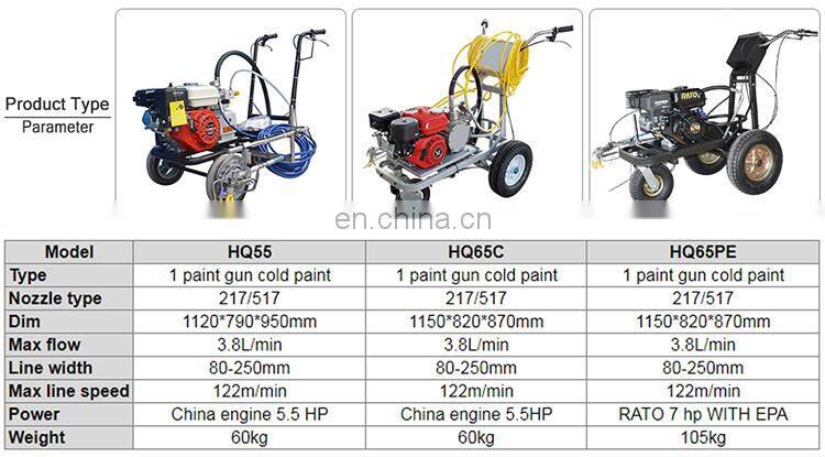 Hongda Engine Walk-up Cold Spray Automatic Cold Paint And Thermoplastic Road Marking Machines Price For Sale