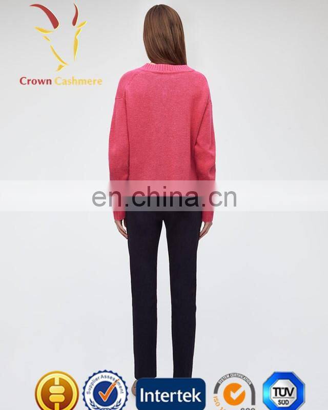 Fashion Loose Pullover Sweater Knit Sweater Fabric winter sweater for Girls