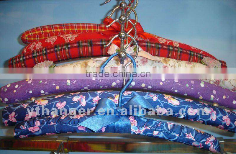 LP80 white satin clothes hangers