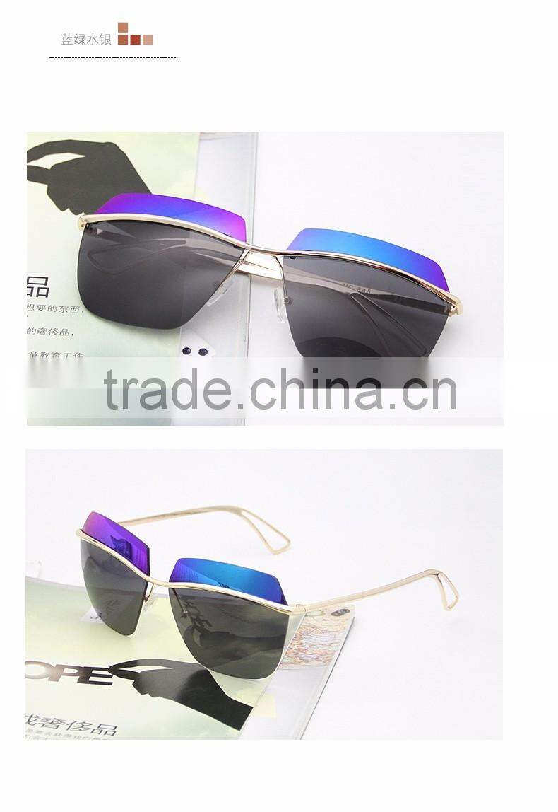 new model latest two tones two parts sunglasses for women