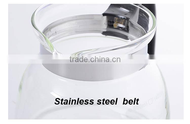 borosilicate glass water pitcher, hot water drinking pitcher 700ml