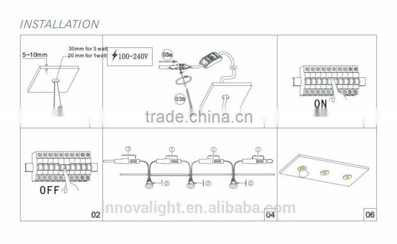 INNOVALIGHT 1098LM 1W Recessed LED Step Light