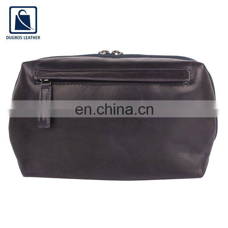 High Quality Best Selling Water Proof Lining Material Genuine Leather Toiletry Bag from Trusted Indian Exporter