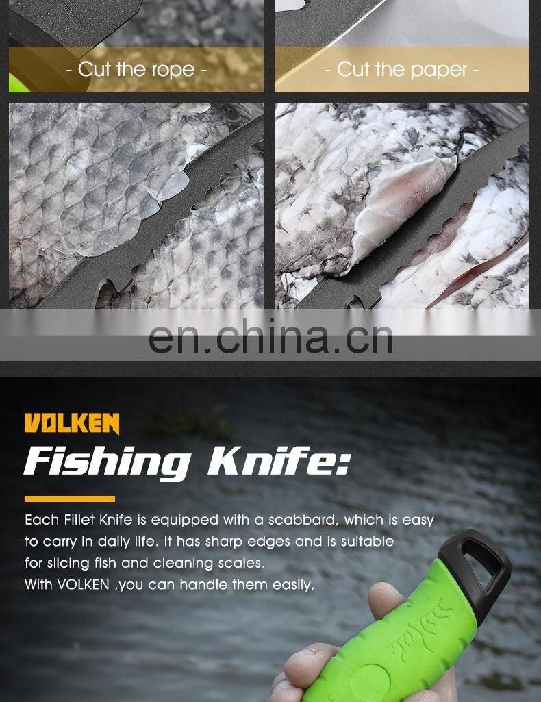 High Quality Outdoor Sports Equipment Knives For Fishing Willet Knife Fishing TPR&ABS Handle Black