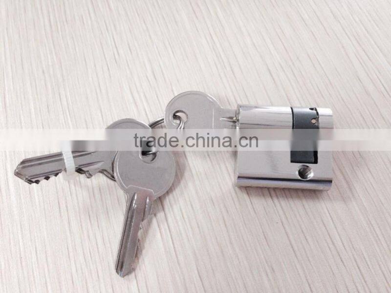 Euro 35mm single open brass half lock cylinder