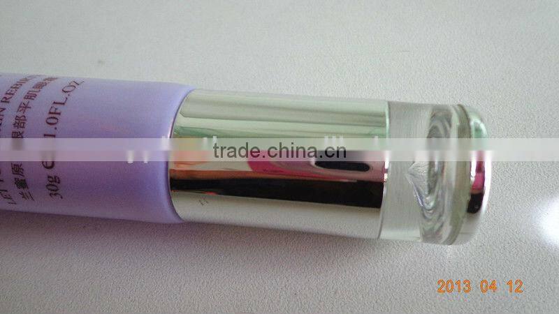 Plastic tube for cosmetic packaging,D40 labeling tube with special cap
