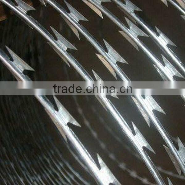 concertina type razor barbed wire mesh