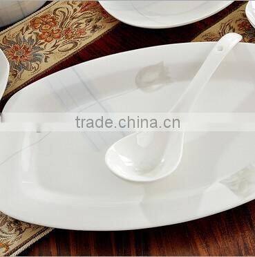 56 pcs hand painted picture oval dinner plates