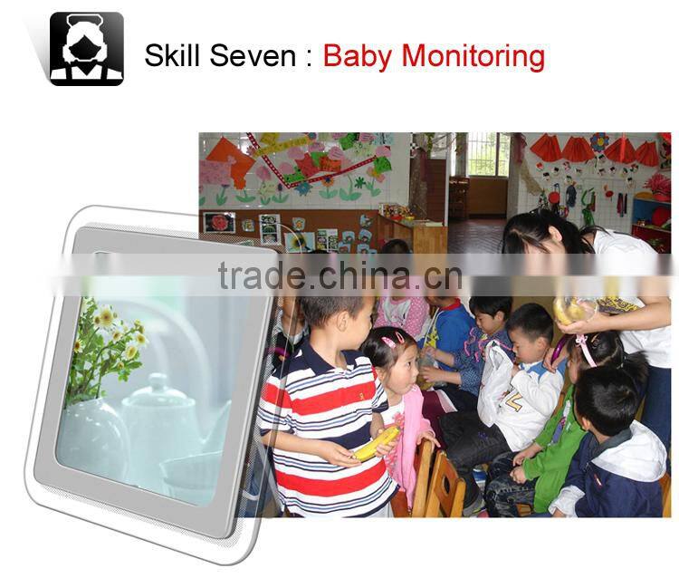 1080P IP Mirror Clock Wifi Hidden Camera with Alarm Sensor