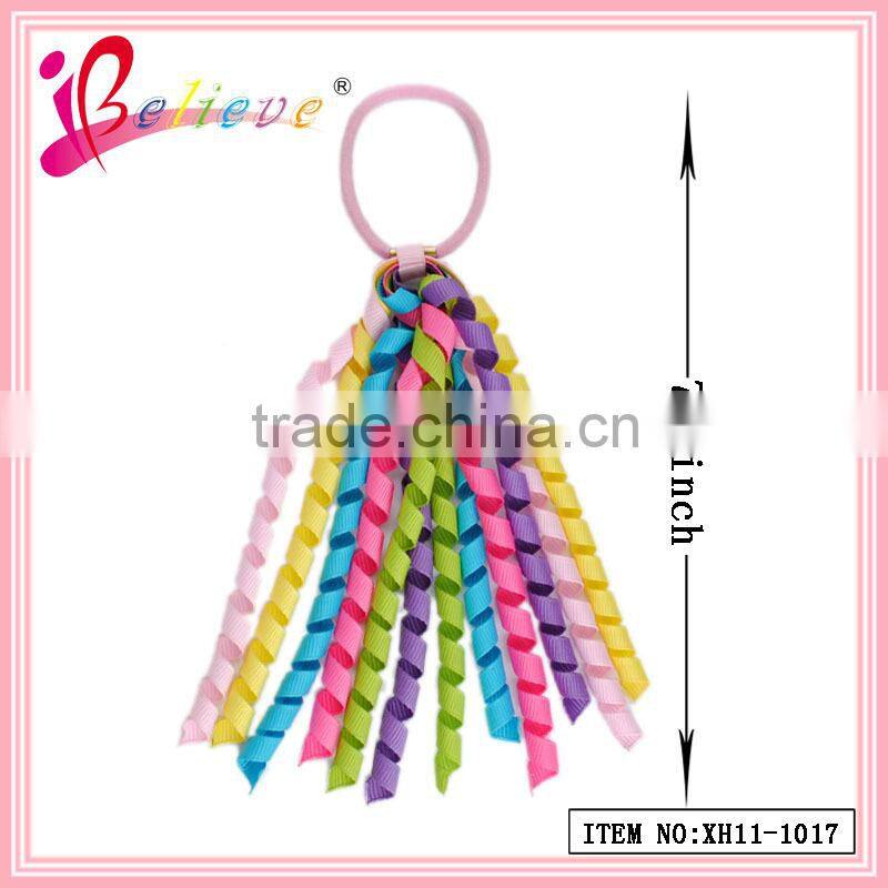 Valentine's day best gifts for girls factory wholesale pink color ribbon large bow headband with heart (QRJ-0042)