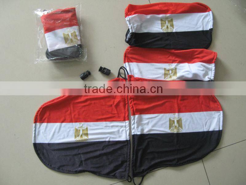 Hot Customized Auto Dealer Promotional Car Mirror Cover Flag