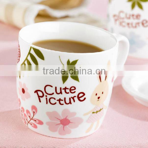 cartoon character mug , ceramic mug with decal, mugs cups with lid