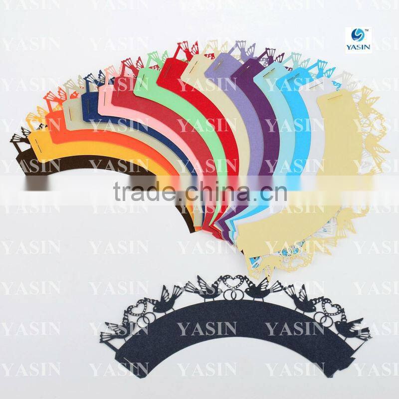 New Design Couple Birds Pattern Paper Cupcake Wrapper