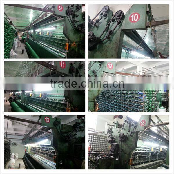 New hdpe 185g six needle type dark green and white shade net with 90% shade rate