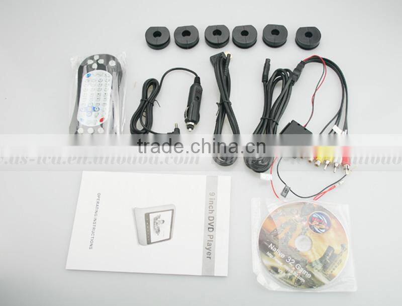 9 Inch car audio multimedia car entertainment system headrest DVD