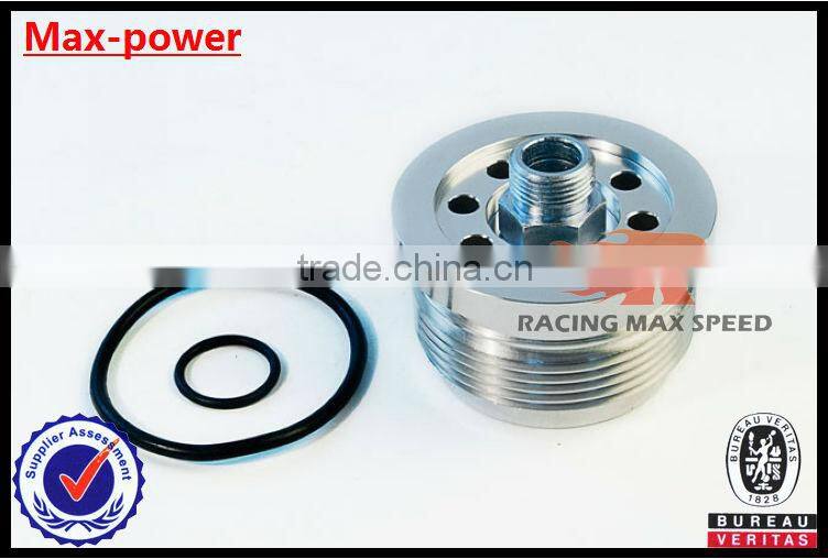 thermostat Oil Sandwich Adapters /Oil Cooler Adapter(MP-OIL-SW6) silvery