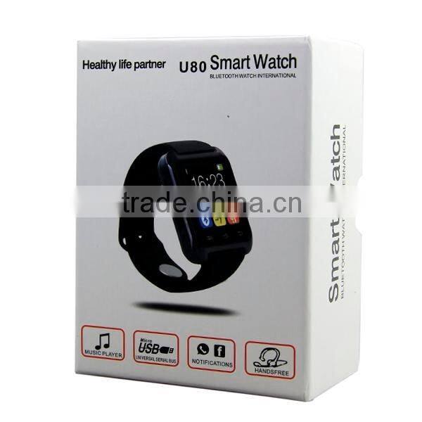 superior Smart Watch U80 Smartwatch Bluetooth Wrist Watch Pedometer Anti-Lost Reminding U Watch For iphone 6 plus IOS Samsung HT