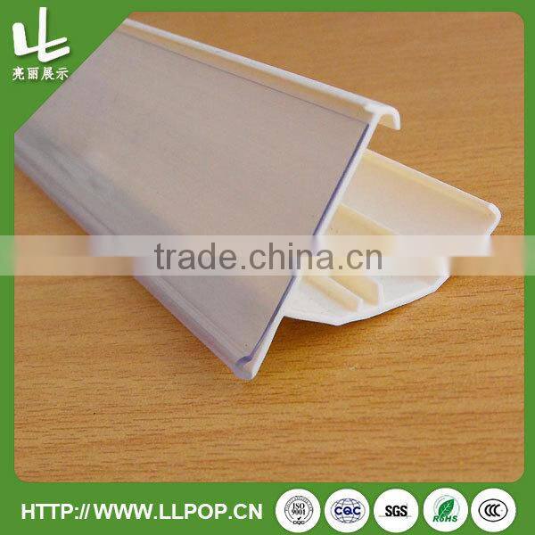 Plastic PVC Shelf Data Strip Clip