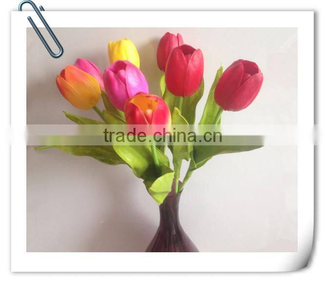 Decoration artificial flower wholesale PU tulip artificial bouquet