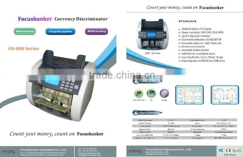 Mixed Denomination&Multi-Currency Counter/Money Counter/Bill Counter with UV,MG/MT,IR Detection for USD & Colombian Peso(COP)