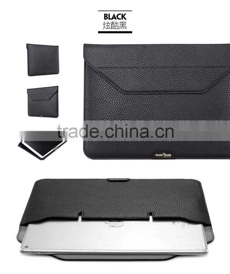 Shining series high quality PU leather sleeve case for iPad Pro 12.9 inch with stand function