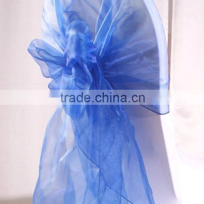 chiffon curly willow ruffle chair sash