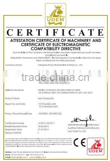 Auto tip mini dumper Garden dumper with petrol engine and CE