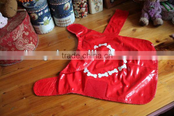 waterproof and breathable PU pet dog print clothes