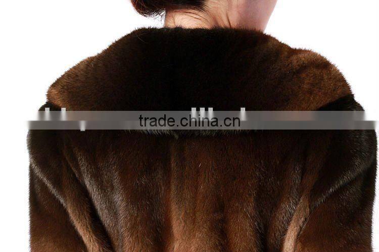 coffee space dye fur coat