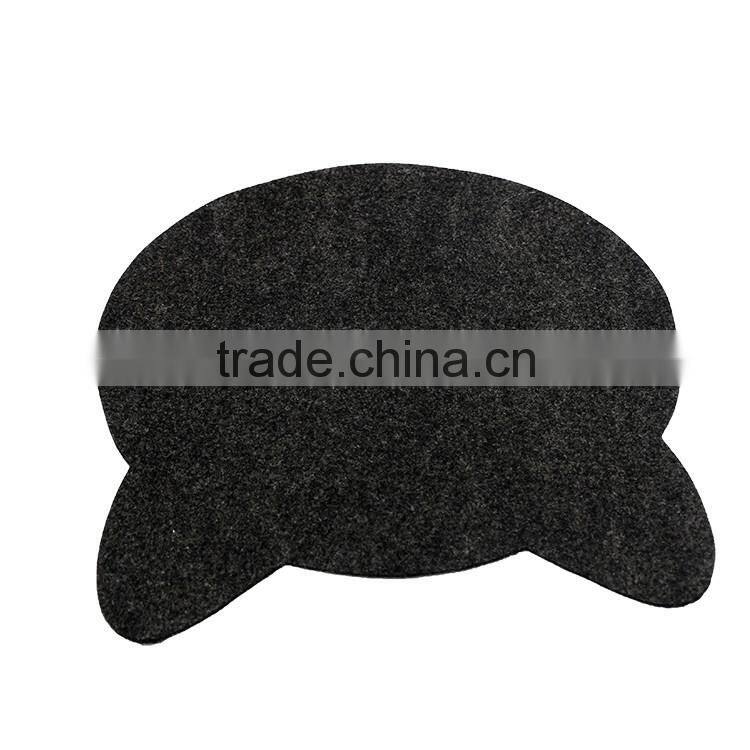 New eco-friendly aimial shape mouse pad velvet mouse mat pad