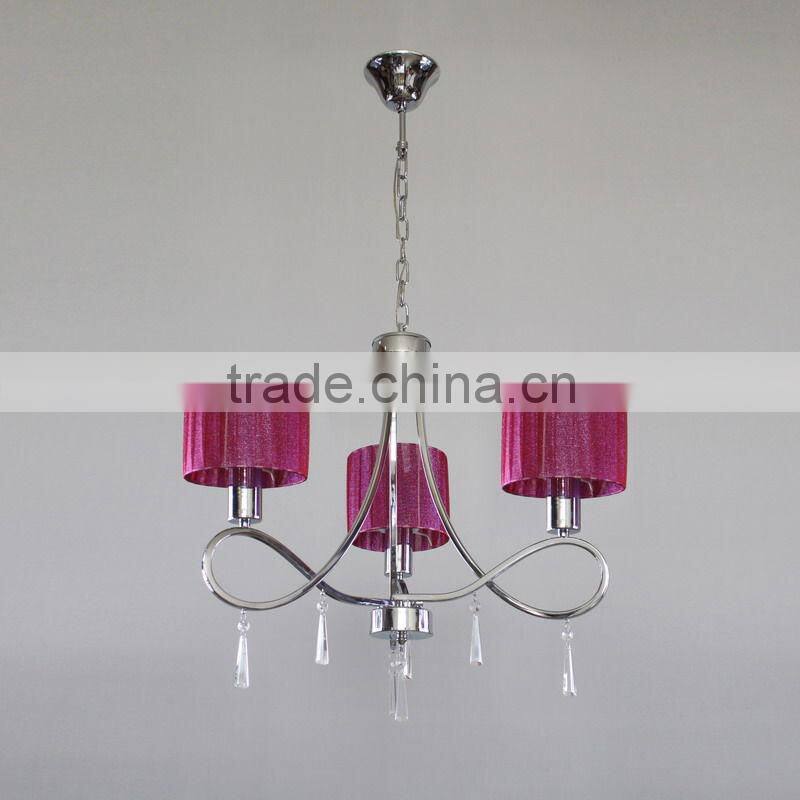 red fabric lampshade pendant lamp