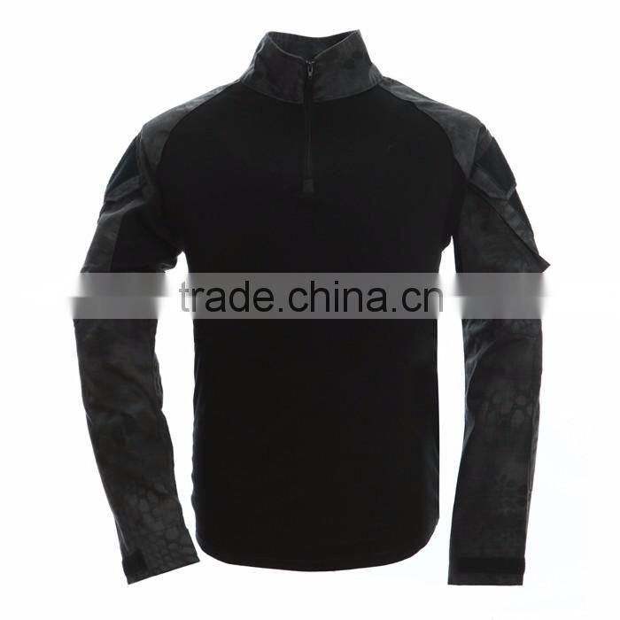 black python tactical suit in military uniform