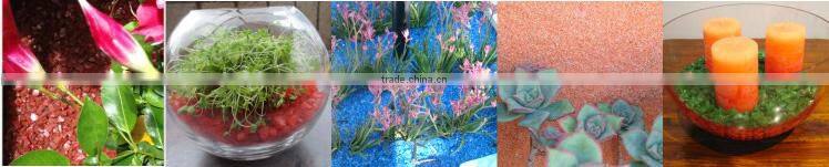 Blue color fire pit glass decoration